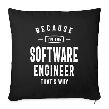 Software Engineer Berufsbezeichnung Beruf - Sofakissenbezug 45 x 45 cm - Schwarz - Vorne