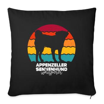 Appenzeller Sennenhund - Sofa pillowcase 17,3'' x 17,3'' (45 x 45 cm) - black - Front