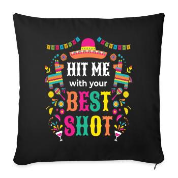 Hit Me Pinata Birthday - Sofa pillowcase 17,3'' x 17,3'' (45 x 45 cm) - black - Front