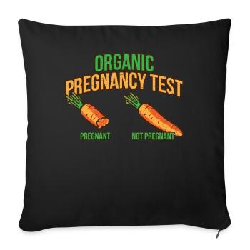 Grossesse Baby Shower Carottes rares Carottes Carottes - Housse de coussin décorative 45 x 45 cm - noir - Devant