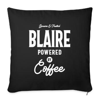 Blaire Nom personnalisé - Housse de coussin décorative 45 x 45 cm - noir - Devant