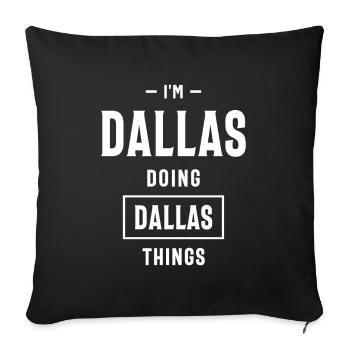 Dallas Personalized Name - Sofa pillowcase 17,3'' x 17,3'' (45 x 45 cm) - black - Front