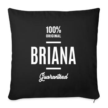 Briana Nom personnalisé - Housse de coussin décorative 45 x 45 cm - noir - Devant