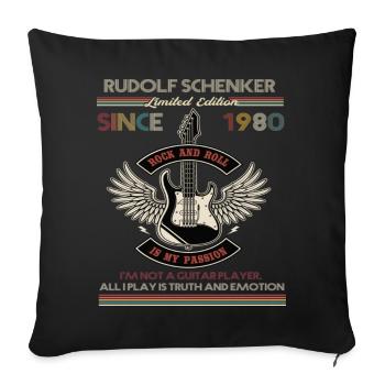 Rudolf Schnker Limited Edition - Sofa pillowcase 17,3'' x 17,3'' (45 x 45 cm) - black - Front