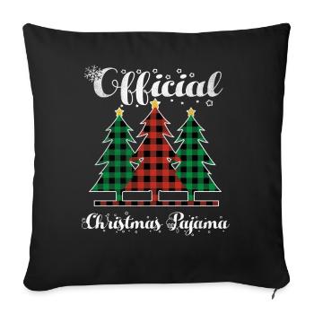 2022 Christmas Elements Dezember Plaid Weihnachten - Sofakissenbezug 45 x 45 cm - Schwarz - Vorne