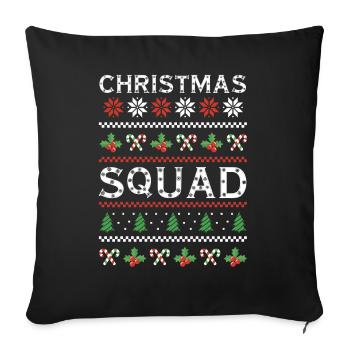 Snow Ugly Happy December Squad Ugly Christmas - Sofakissenbezug 45 x 45 cm - Schwarz - Vorne