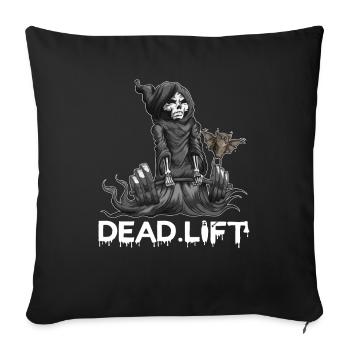 Sport Motivation Grim Reaper Skeleton Dead.Lift - Sofa pillowcase 17,3'' x 17,3'' (45 x 45 cm) - black - Front