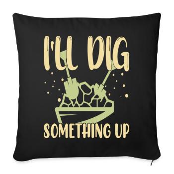 Gold Panning Gold Panning Gold Prospectors Gold - Sofa pillowcase 17,3'' x 17,3'' (45 x 45 cm) - black - Front