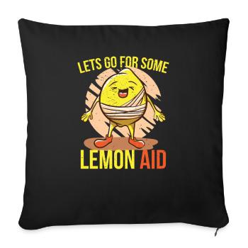 Allons-y pour un peu de Lemon Aid Lemon First Responder Doctor - Housse de coussin décorative 45 x 45 cm - noir - Devant
