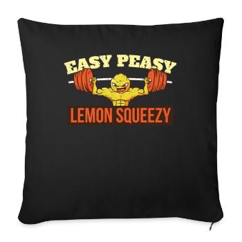 Lemon Weightlifting Trading Gym Fitness Workout - Housse de coussin décorative 45 x 45 cm - noir - Devant