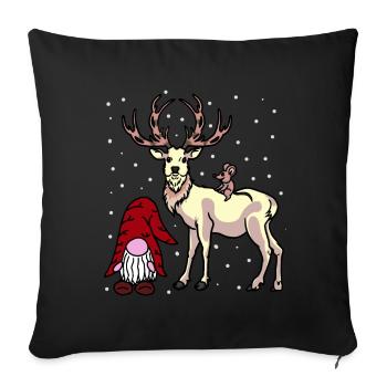 Nicholas Xmas Christmas Fantasy Christmas Child - Sofa pillowcase 17,3'' x 17,3'' (45 x 45 cm) - black - Front