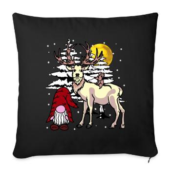 St. Nicholas Forest Xmas Christmas Fantasy Christmas - Sofa pillowcase 17,3'' x 17,3'' (45 x 45 cm) - black - Front