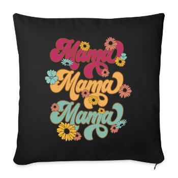 Maman Ours - Housse de coussin décorative 45 x 45 cm - noir - Devant