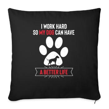 American Pit Bull Terrier - Sofakissenbezug 45 x 45 cm - Schwarz - Vorne