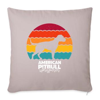 American Pit Bull Terrier - Housse de coussin décorative 45 x 45 cm - taupe clair - Devant