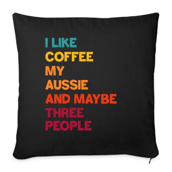 Australian Shepherd Geschenk - Sofakissenbezug 45 x 45 cm - Schwarz - Vorne