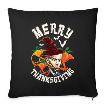 Funny President Joe Thanksgiving Season Autumn - Sofa pillowcase 17,3'' x 17,3'' (45 x 45 cm) - black - Front