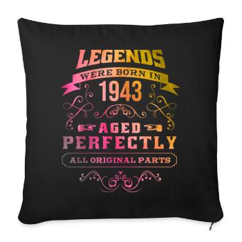 Birthday (1943) - Sofa pillowcase 17,3'' x 17,3'' (45 x 45 cm) - black - Front