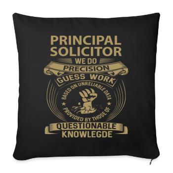 Avocat principal Nous faisons de la précision - Housse de coussin décorative 45 x 45 cm - noir - Devant