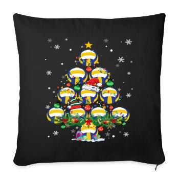 Volleyball Christmas Tree Santa Pickleball Lights - Sofa pillowcase 17,3'' x 17,3'' (45 x 45 cm) - black - Front