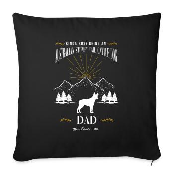 Australian Stumpy Tail Cattle Dog - Sofakissenbezug 45 x 45 cm - Schwarz - Vorne
