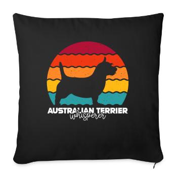 Australian Terrier - Sofakissenbezug 45 x 45 cm - Schwarz - Vorne