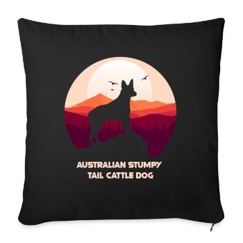 Australian Stumpy Tail Cattle Dog - Sofakissenbezug 45 x 45 cm - Schwarz - Vorne