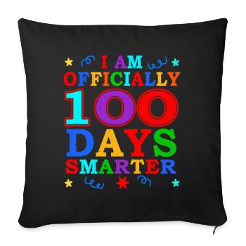 100th Day Smarter 100 Days Of School - Sofa pillowcase 17,3'' x 17,3'' (45 x 45 cm) - black - Front