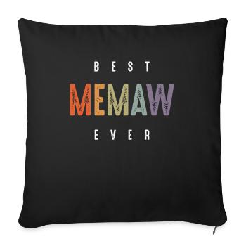 Best Memaw Ever - Grandma Mommy - Sofa pillowcase 17,3'' x 17,3'' (45 x 45 cm) - black - Front