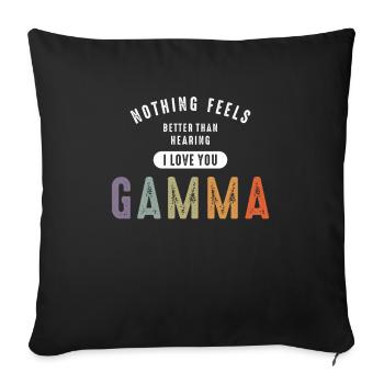 I Love You Gamma - Grandma Mommy - Sofa pillowcase 17,3'' x 17,3'' (45 x 45 cm) - black - Front