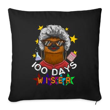 Student 100th Day Wiser 100 Days Of School - Sofa pillowcase 17,3'' x 17,3'' (45 x 45 cm) - black - Front