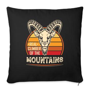 Capricorn Climber Goat Mountains - Sofa pillowcase 17,3'' x 17,3'' (45 x 45 cm) - black - Front
