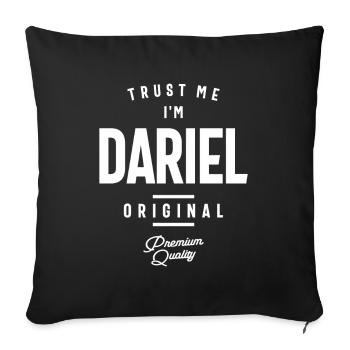 Croyez-moi, je suis Dariel Nom personnalisé - Housse de coussin décorative 45 x 45 cm - noir - Devant