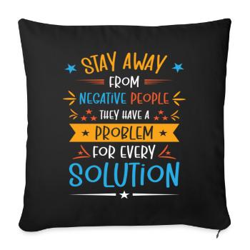 Solution Critical Thinkers Positive Motivation - Sofa pillowcase 17,3'' x 17,3'' (45 x 45 cm) - black - Front