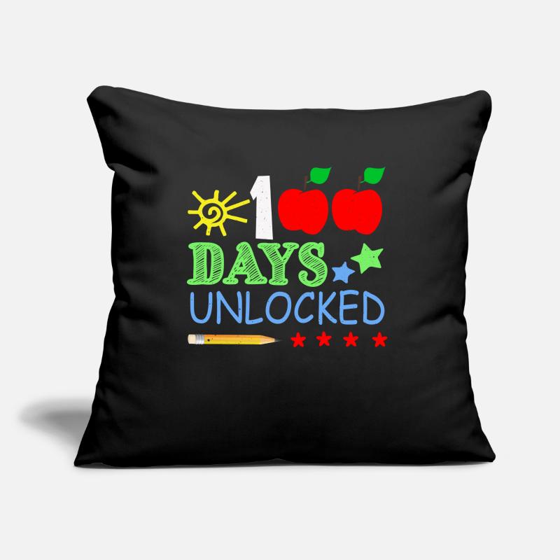 Crayon 100e jour débloqué 100 jours d’école Housse de coussin décorative 45 x 45 cm
