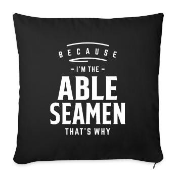 Matelots qualifiés Profession Travailleur d’anniversaire - Housse de coussin décorative 45 x 45 cm - noir - Devant