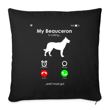 Beauceron - Sofa pillowcase 17,3'' x 17,3'' (45 x 45 cm) - black - Front