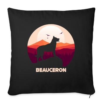 Beauceron - Sofa pillowcase 17,3'' x 17,3'' (45 x 45 cm) - black - Front