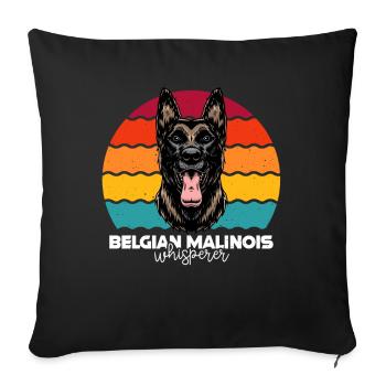 Berger belge malinois - Housse de coussin décorative 45 x 45 cm - noir - Devant