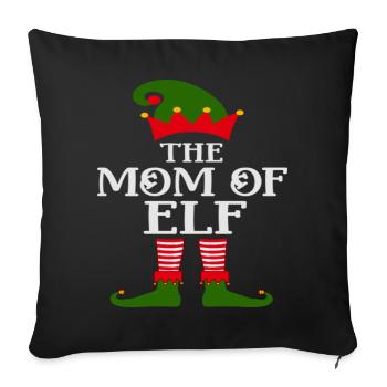 The Mom of Elf Ugly Christmas - Sofa pillowcase 17,3'' x 17,3'' (45 x 45 cm) - black - Front