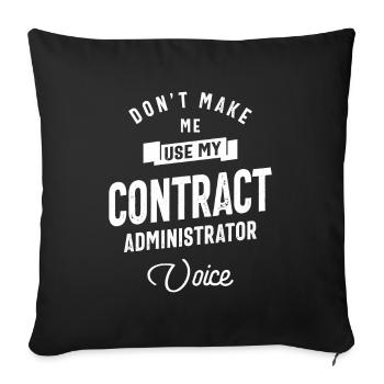 Contract Administrator Job Occupation - Sofa pillowcase 17,3'' x 17,3'' (45 x 45 cm) - black - Front