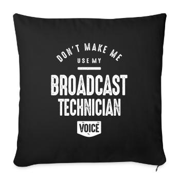 Profession de technicien en radiodiffusion - Housse de coussin décorative 45 x 45 cm - noir - Devant