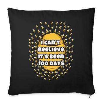 100th Day School Bee Happy 100 Days Of School - Sofa pillowcase 17,3'' x 17,3'' (45 x 45 cm) - black - Front