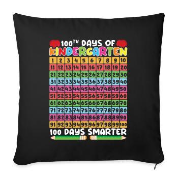 100th Days Of Kindergarten 100 Days Of School - Sofa pillowcase 17,3'' x 17,3'' (45 x 45 cm) - black - Front