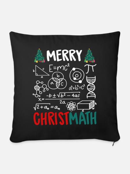 Math Christmas Teacher Merry Christmath Pajamas - Sofakissenbezug 45 x 45 cm - Schwarz