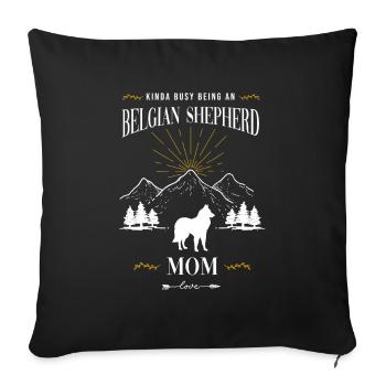 Belgian Shepherd - Sofa pillowcase 17,3'' x 17,3'' (45 x 45 cm) - black - Front