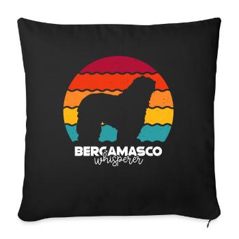 Bergamo Shepherd Dog - Sofa pillowcase 17,3'' x 17,3'' (45 x 45 cm) - black - Front