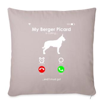 Berger de Picardie - Berger Picard - Sofa pillowcase 17,3'' x 17,3'' (45 x 45 cm) - light taupe - Front