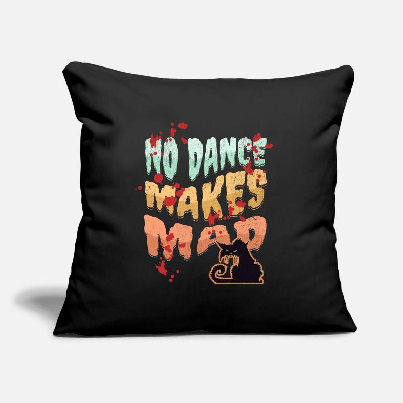 No Dance, Dance Design, Bad Cat, Cartoon Style Sofakissenbezug 45 x 45 cm