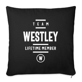 Nom personnalisé Westley - Housse de coussin décorative 45 x 45 cm - noir - Devant